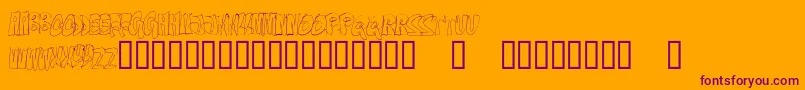 OnTheEdge Font – Purple Fonts on Orange Background