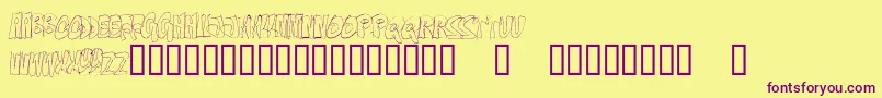 OnTheEdge Font – Purple Fonts on Yellow Background