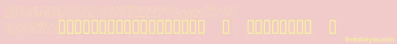 OnTheEdge-Schriftart – Gelbe Schriften auf rosa Hintergrund