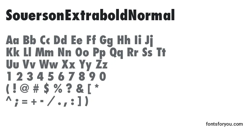 Czcionka SouersonExtraboldNormal – alfabet, cyfry, specjalne znaki