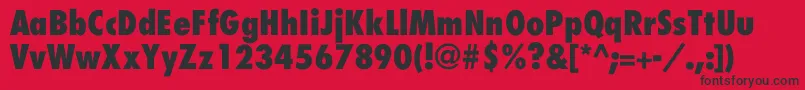 SouersonExtraboldNormal Font – Black Fonts on Red Background