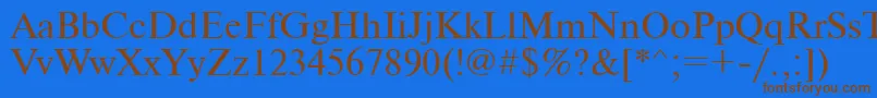 Шрифт Newtonc – коричневые шрифты на синем фоне