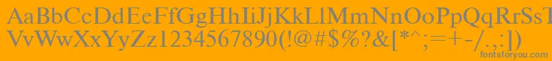 Newtonc Font – Gray Fonts on Orange Background