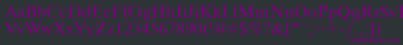 Newtonc-fontti – violetit fontit mustalla taustalla