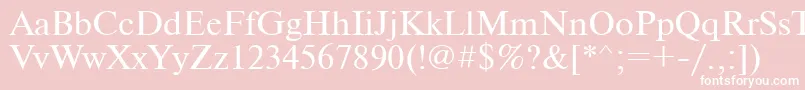 Newtonc-fontti – valkoiset fontit vaaleanpunaisella taustalla