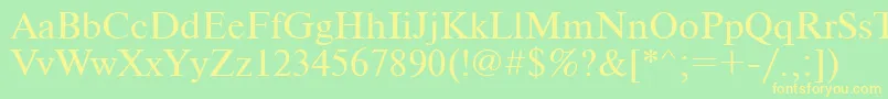 Newtonc Font – Yellow Fonts on Green Background