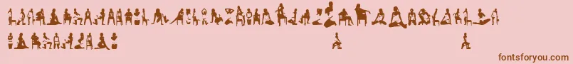 Womansilhouettes Font – Brown Fonts on Pink Background