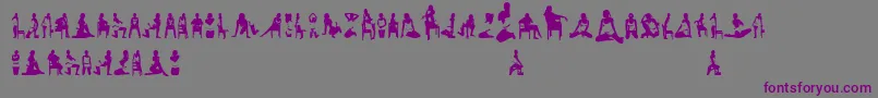 Womansilhouettes-fontti – violetit fontit harmaalla taustalla