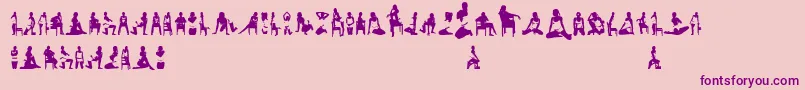 Womansilhouettes Font – Purple Fonts on Pink Background