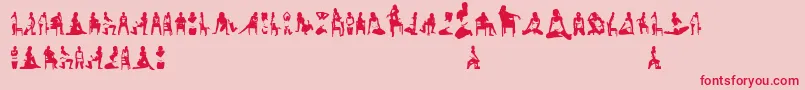 Womansilhouettes Font – Red Fonts on Pink Background