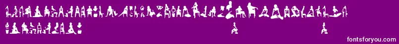 Womansilhouettes Font – White Fonts on Purple Background