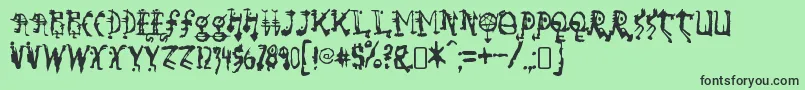 Saiba mais sobre a fonte SorundownRegular Fonte SorundownRegular – fontes pretas em um fundo verde