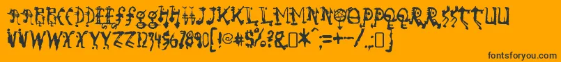 Шрифт SorundownRegular – чёрные шрифты на оранжевом фоне