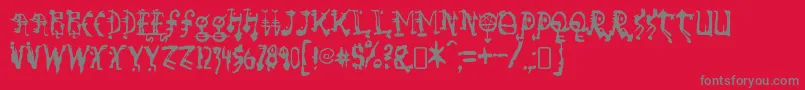 SorundownRegular Font – Gray Fonts on Red Background