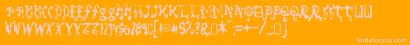 fuente SorundownRegular – Fuentes Rosadas Sobre Fondo Naranja