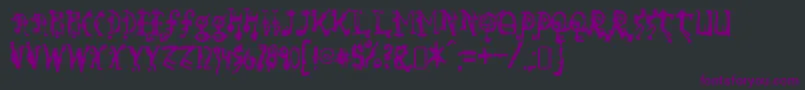 フォントSorundownRegular – 黒い背景に紫のフォント