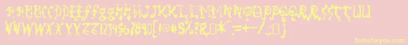 SorundownRegular Font – Yellow Fonts on Pink Background