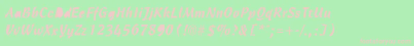 OleScriptLightSsiLight Font – Pink Fonts on Green Background