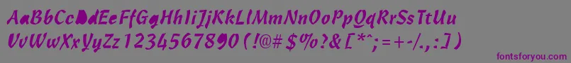 OleScriptLightSsiLight Font – Purple Fonts on Gray Background