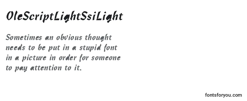 OleScriptLightSsiLight Font