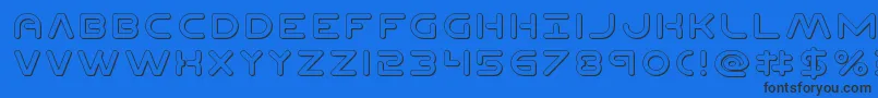 Planetn3D Font – Black Fonts on Blue Background