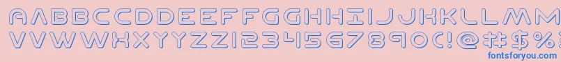 Planetn3D Font – Blue Fonts on Pink Background