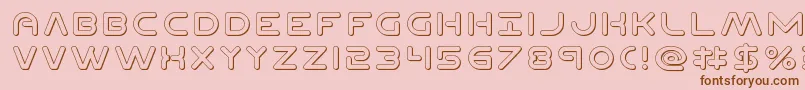 Planetn3D Font – Brown Fonts on Pink Background