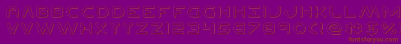 Planetn3D Font – Brown Fonts on Purple Background