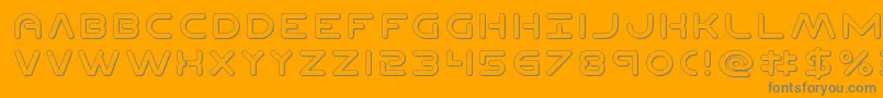 Planetn3D Font – Gray Fonts on Orange Background