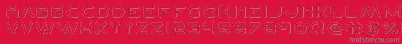 Planetn3D Font – Gray Fonts on Red Background