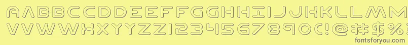 Planetn3D Font – Gray Fonts on Yellow Background