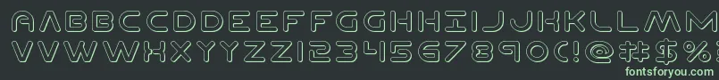 Planetn3D-Schriftart – Grüne Schriften auf schwarzem Hintergrund