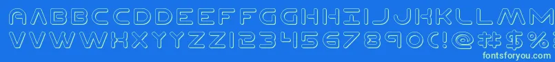 Planetn3D Font – Green Fonts on Blue Background