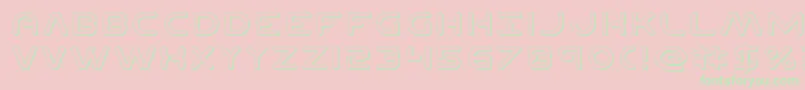 Planetn3D Font – Green Fonts on Pink Background