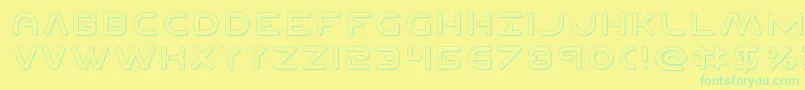 Planetn3D Font – Green Fonts on Yellow Background