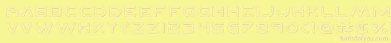 Planetn3D Font – Pink Fonts on Yellow Background