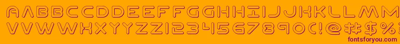Planetn3D Font – Purple Fonts on Orange Background