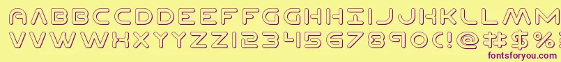Planetn3D Font – Purple Fonts on Yellow Background