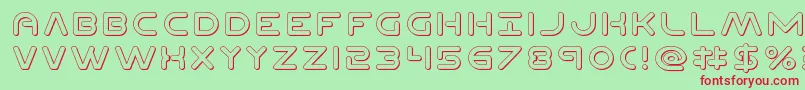 Planetn3D Font – Red Fonts on Green Background