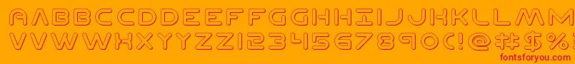 Planetn3D Font – Red Fonts on Orange Background