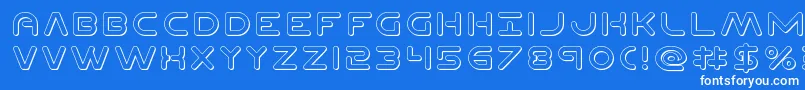 フォントPlanetn3D – 青い背景に白い文字