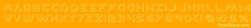 Planetn3D Font – Yellow Fonts on Orange Background