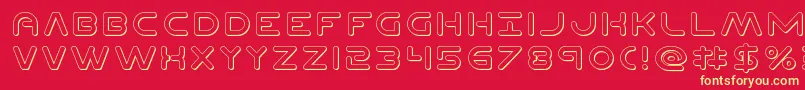 Planetn3D Font – Yellow Fonts on Red Background