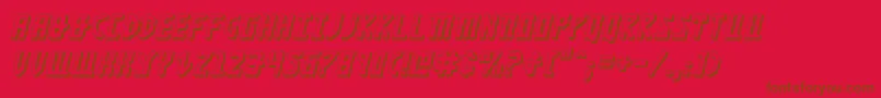 KhazadDum3DItalic Font – Brown Fonts on Red Background