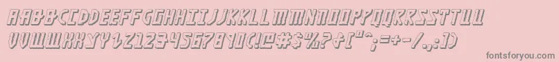 KhazadDum3DItalic Font – Gray Fonts on Pink Background