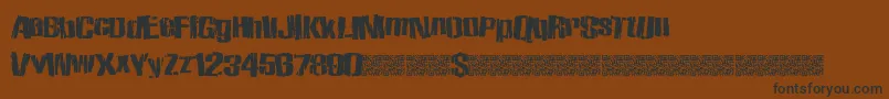 Zombiestate Font – Black Fonts on Brown Background