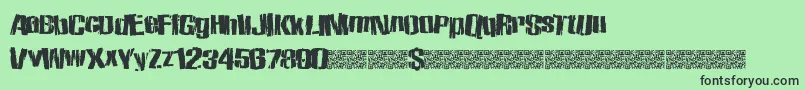 Zombiestate Font – Black Fonts on Green Background