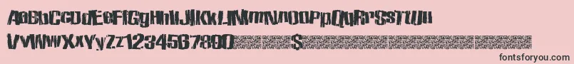 Zombiestate Font – Black Fonts on Pink Background