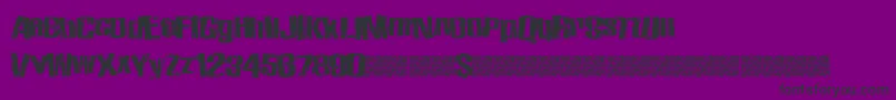 フォントZombiestate – 紫の背景に黒い文字