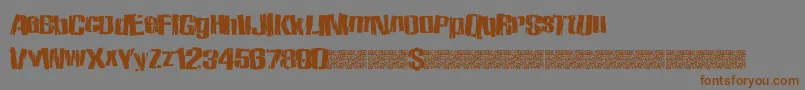 Zombiestate Font – Brown Fonts on Gray Background